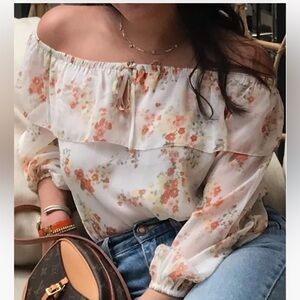 Abercrombie & Fitch Floral Off-Shoulder Blouse